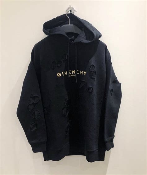 givenchy paris vintage hoodie|Givenchy destroyed hoodie.